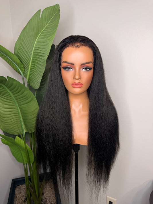 Kyara- Glueless Natural Edges Kinky Straight