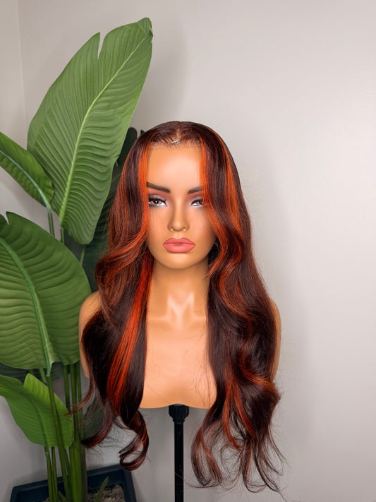 Kehlani- Glueless Ginger Highlight Bodywave